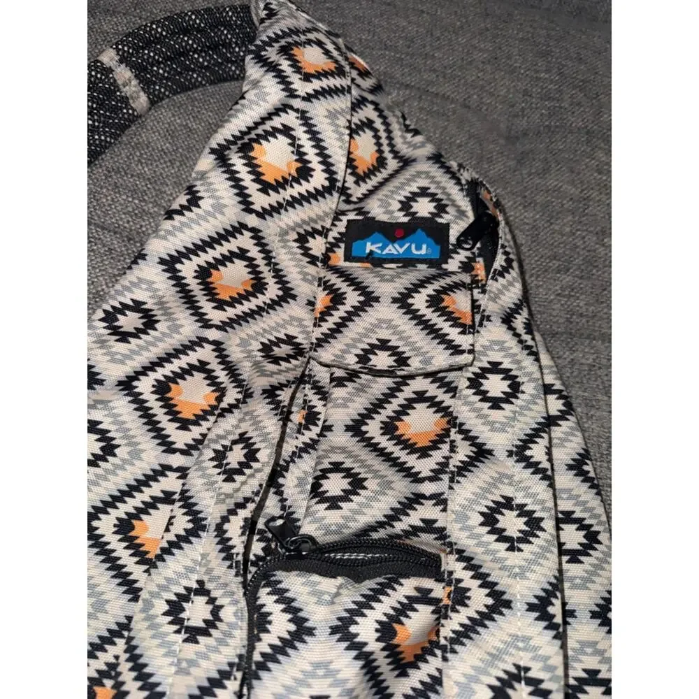Kavu rope bag sling bag adjustable straps multi pockets Aztec prints